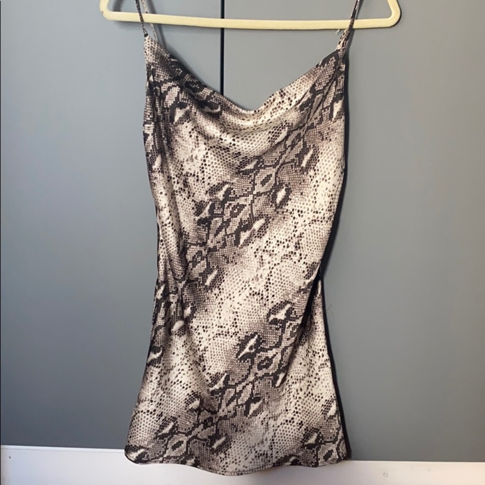 Mini snakeskin dress